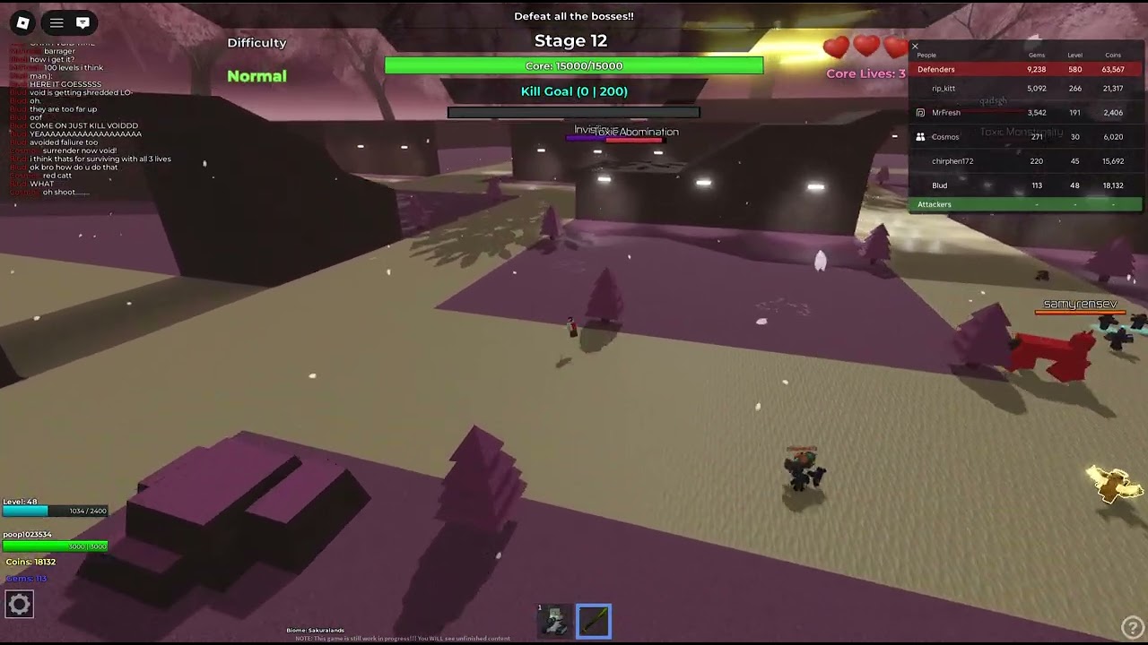 Defeating Void and Triumphing Boss Rush! | Roblox Tower Battles : Core Defenders (TBCD)