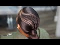 how to: side swoop ponytail w/ feed in braid