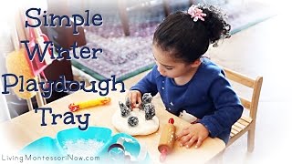 Simple Winter Playdough Tray with Super-Soft Playdough screenshot 2