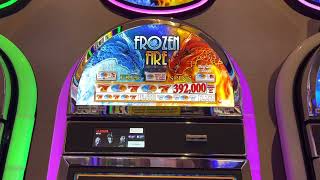 VGT🔴 Frozen Fire .25 up to $45 max bet. ( Lots of Red spins )