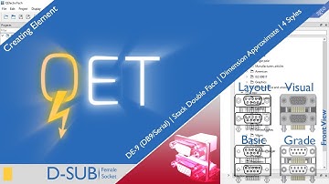 QET QElectroTech, Creating Element : D-Sub DE-9 (DB9/Serial) | Stack Double Face