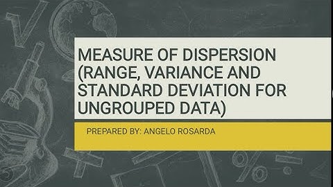 MEASURES OF DISPERSION FOR UNGROUPED DATA || MATHEMATICS IN THE MODERN WORLD