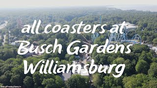 All Coasters at Busch Gardens Williamsburg - Williamsburg, Virginia