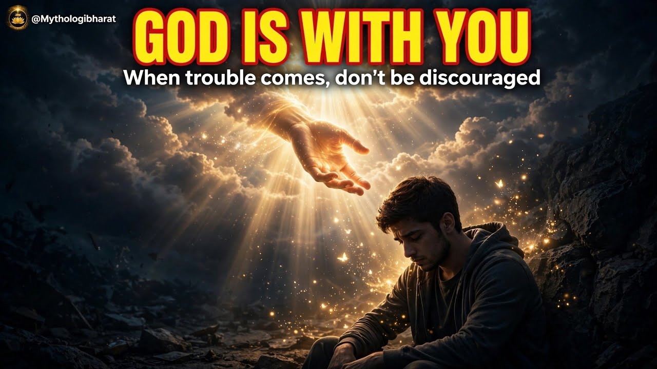🙏 When trouble comes, don't be discouraged. God is with you.