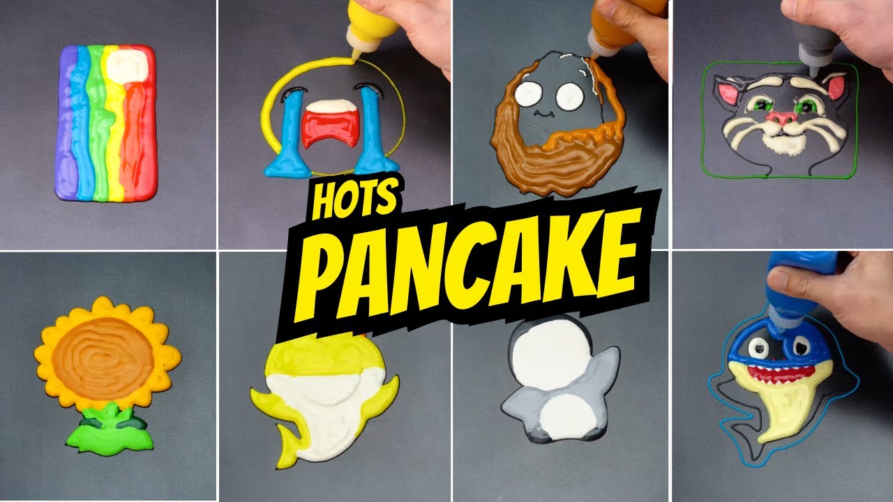 Hottest Pancake Art – Iphone, Baby Sharks, Talking Tom, PvZ,   🌈🍰