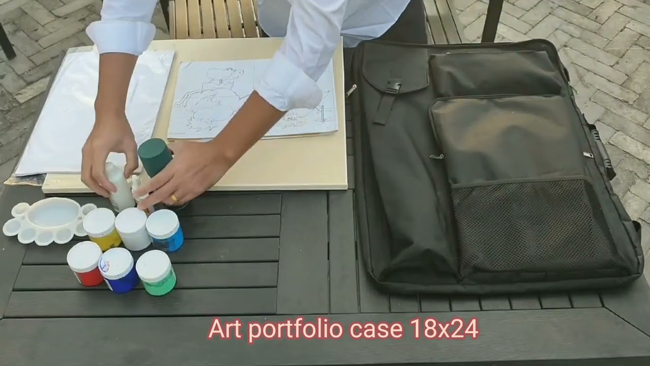 Art portfolio case 18 x 24; great art bag for artist. art tote and art  backpack carry art supplies 