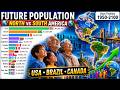 South &amp; North America Population by Country: History &amp; Projection (1950–2100)