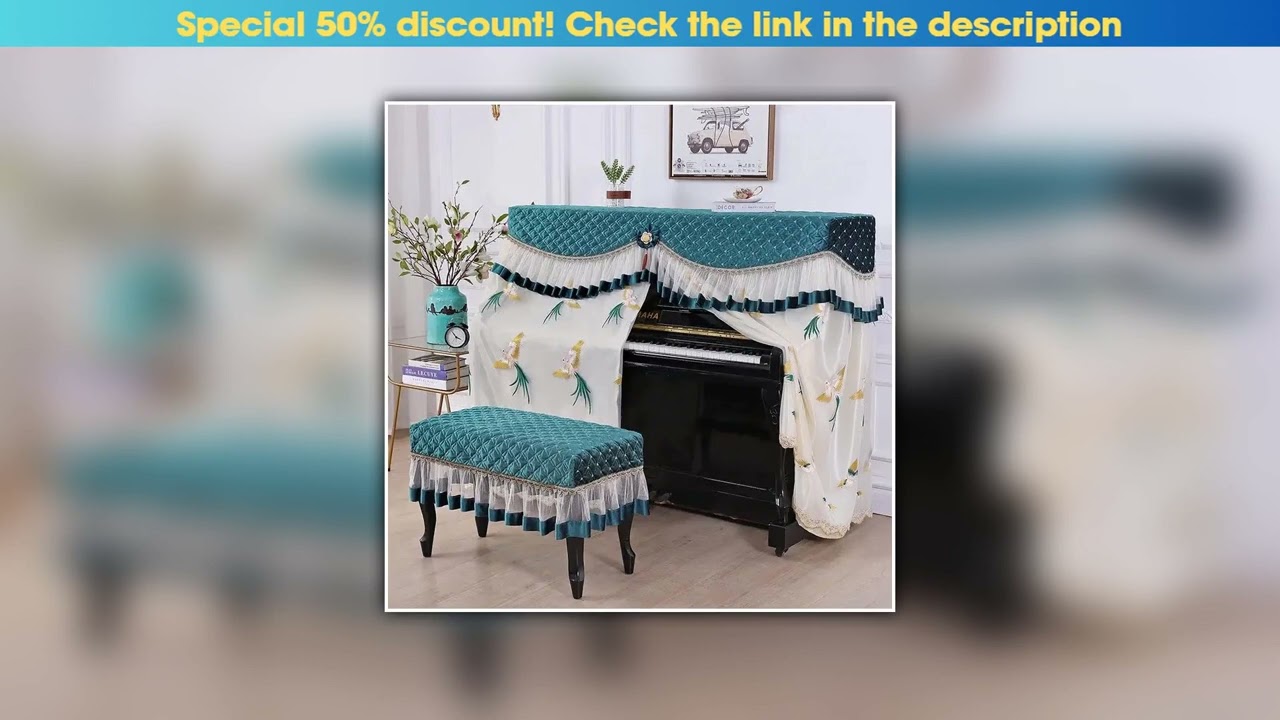 Review Nordic All Inclusive Piano Cover Stool Covers Modern Minimalist Keyboard Dust Proof Cover Pr
