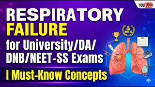 Respiratory Failure for University/DA/DNB/NEET-SS Exams I Must-Know Concepts.