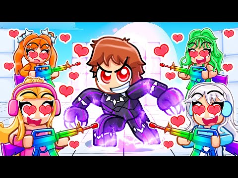Becoming Black Panther In Roblox Rivals With MY CRAZY FAN GIRLS