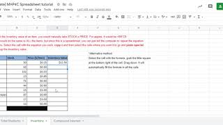 Spreadsheet Tutorial Part 1