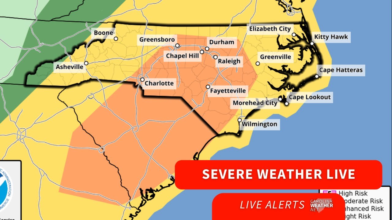 Tracking severe weather in the Carolinas: Live storm coverage - YouTube
