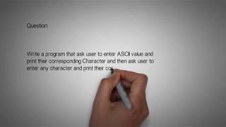 Write a program that ask user to enter ASCII value and print their corresponding Character