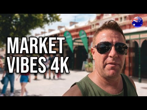 Fremantle Markets Perth 4K Walking Tour | Food, Shops &amp; Local Vibes