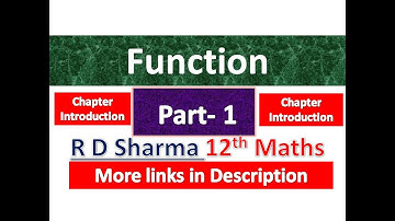 Function | R D Sharma | Class 12th Maths Solution | Dhanpat Rai Publication | Chapter 2 | Part 1