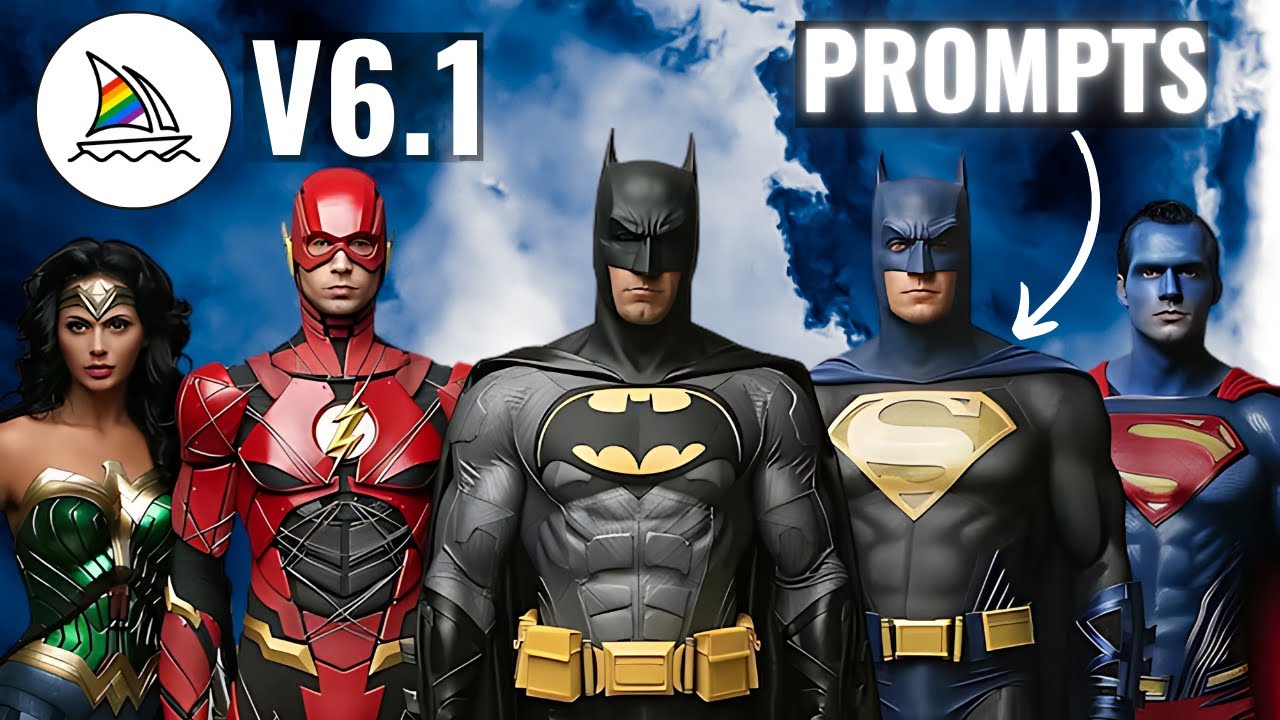 Как создать БЕЗУМНЫЙ ИИ изображения супергероев Marvel с помощью Midjourney V6.1