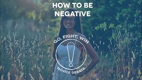 How to be Negative  Part III When You