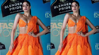 Janhvi Kapoor Hot Instagram Reels Janhvi Kapoor Blender S Pride Glassware Fashion Tour