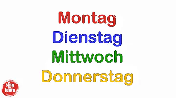 Das Wochentage Lied | Days of the week in German song for kids