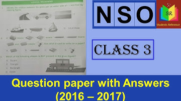 NSO class 3 question paper 2016 Set A / NSO class 3 question paper (2016-2017)A/ Students Reference.