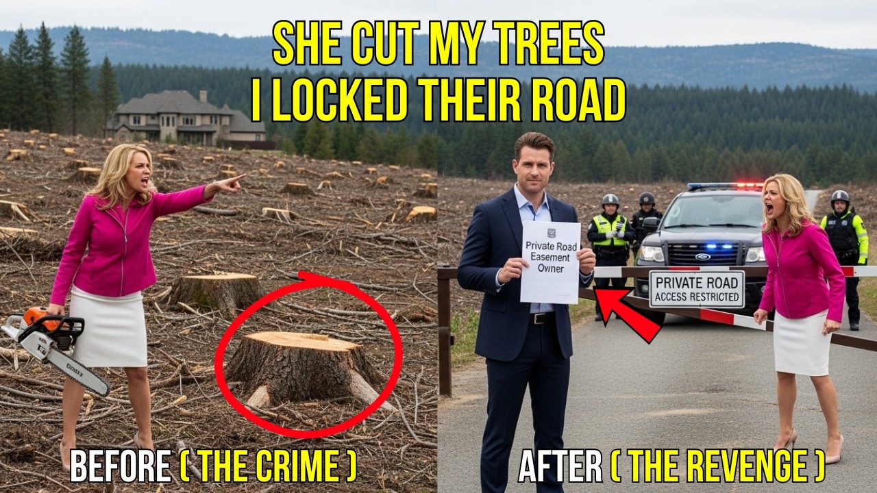 HOA Karen Cut Down My Trees for Her View — So I Locked the Gate on Their Only Road