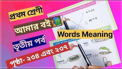 Class 1 Part 3 page 234 and 237  words meaning @primaryschooleducation34