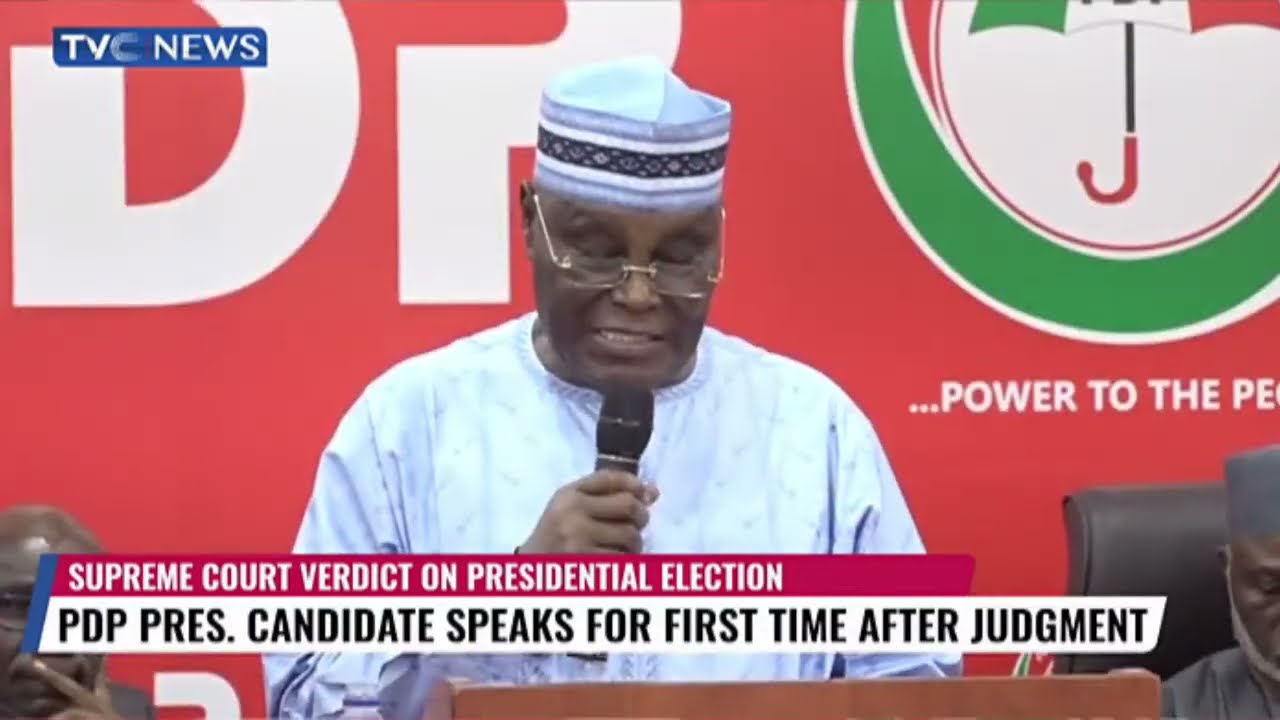 WATCH Atiku Abubakar Speaks For First Time Since Supreme Court Loss Vows To Continue His Struggle