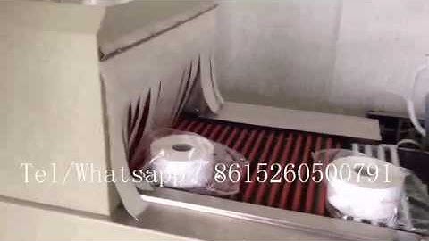 Automatic single roll small bobbin paper maxi roll toilet paper heat shrink packing machine