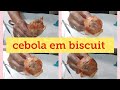 cebola em biscuit usando a casca da cebola.