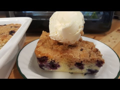 Blueberry Buckle -100 Year Old Recipe - AIR OVEN Review -The Hillbilly Kitchen