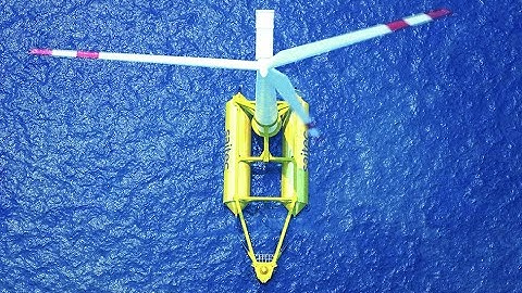 Saitec Floating Offshore Wind Turbine Animation - Offshore Animation