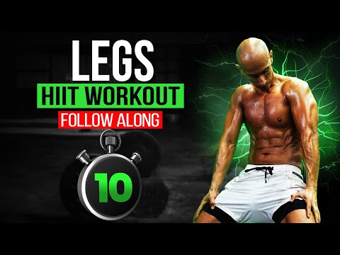 10 Minute Intense LEG Follow Along Workout! - Frank Medrano