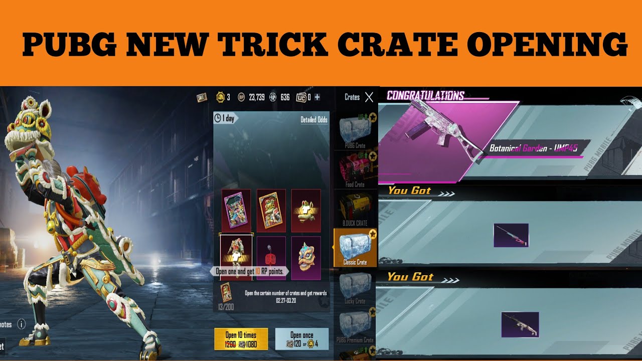 PUB-G NEW CRATE OPENING TRICK | PUBG NEW TRICK CRATE OPENING | PUBG KR CRATE OPENING TRICK | PUBG KR