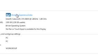 Intel® Celeron® Processor B830 lenovo B590 Benchmark Windows 7