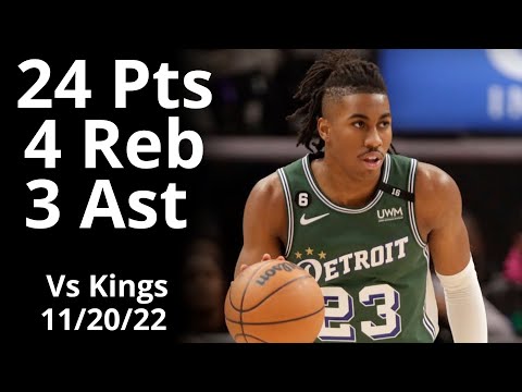Jaden Ivey 24 Pts 3 Ast vs Kings Highlights