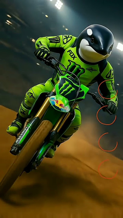 Brainrot motorcross action night mode #italianbrainrot #shorts #motocross #fyp