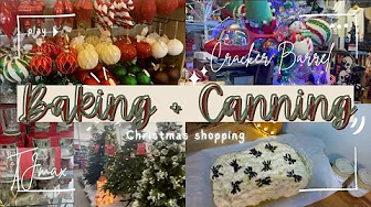 CHRISTMAS SHOPPING🎄 + CANNING FOODS | SHOPPING 🧦| HOMEMADE FOOD 🍎🫑🧈🍞