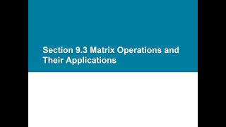 Celebrity MAC1140 Precalculus – Section 9.3 Matrix Operations & Matrix Multiplication | May 20, 2026 Profile