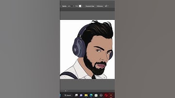 Vector art portrait (Virat Kohli) #shorts