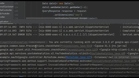 You are currently running with version 2.0.0 of google-api-client. IllegalStateException fixed