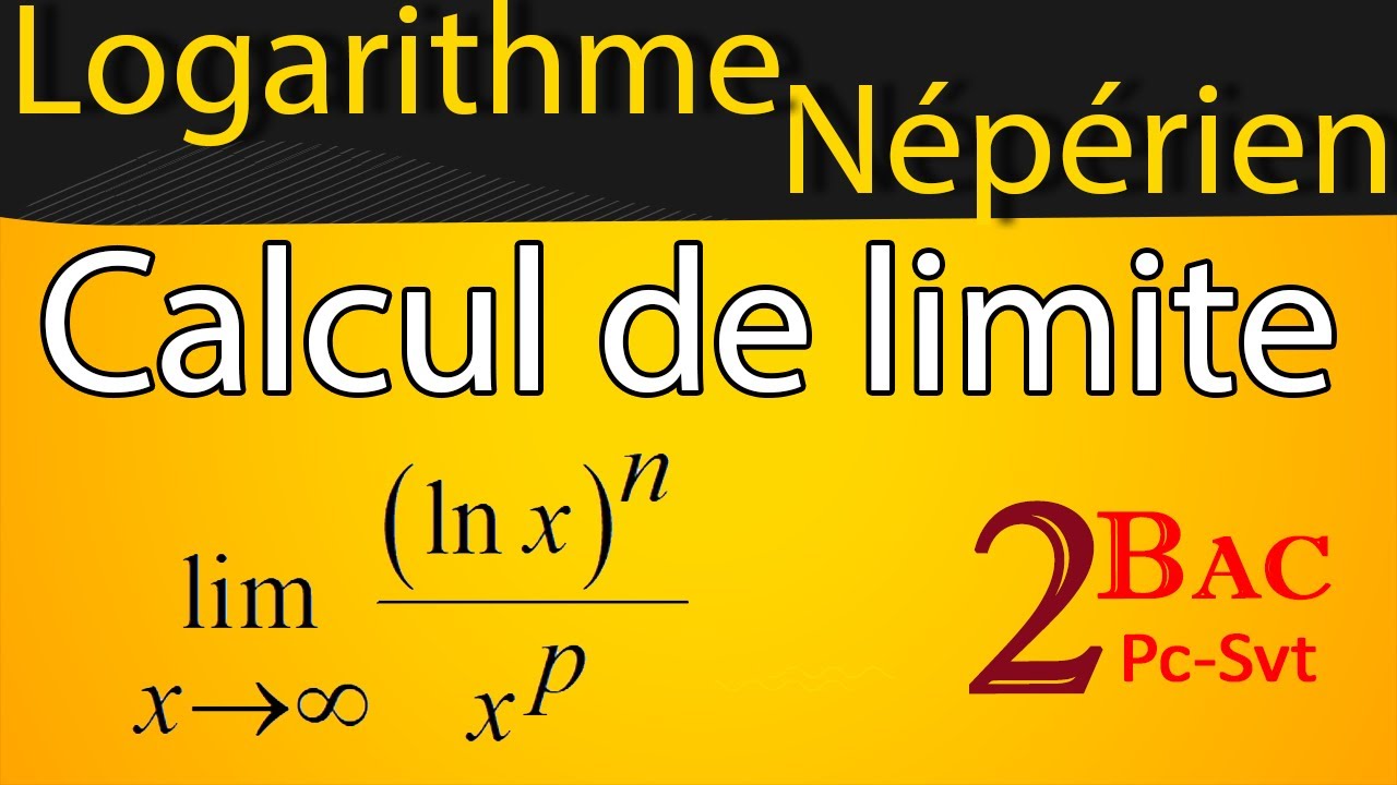 Logarithme népérien Calcul de limites Vidéo 1 2 BAC PC SVT 2 BAC SM — free download