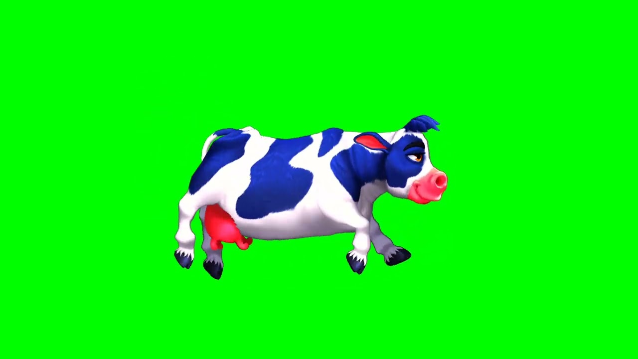 cow | free green screen animation | No copyright |