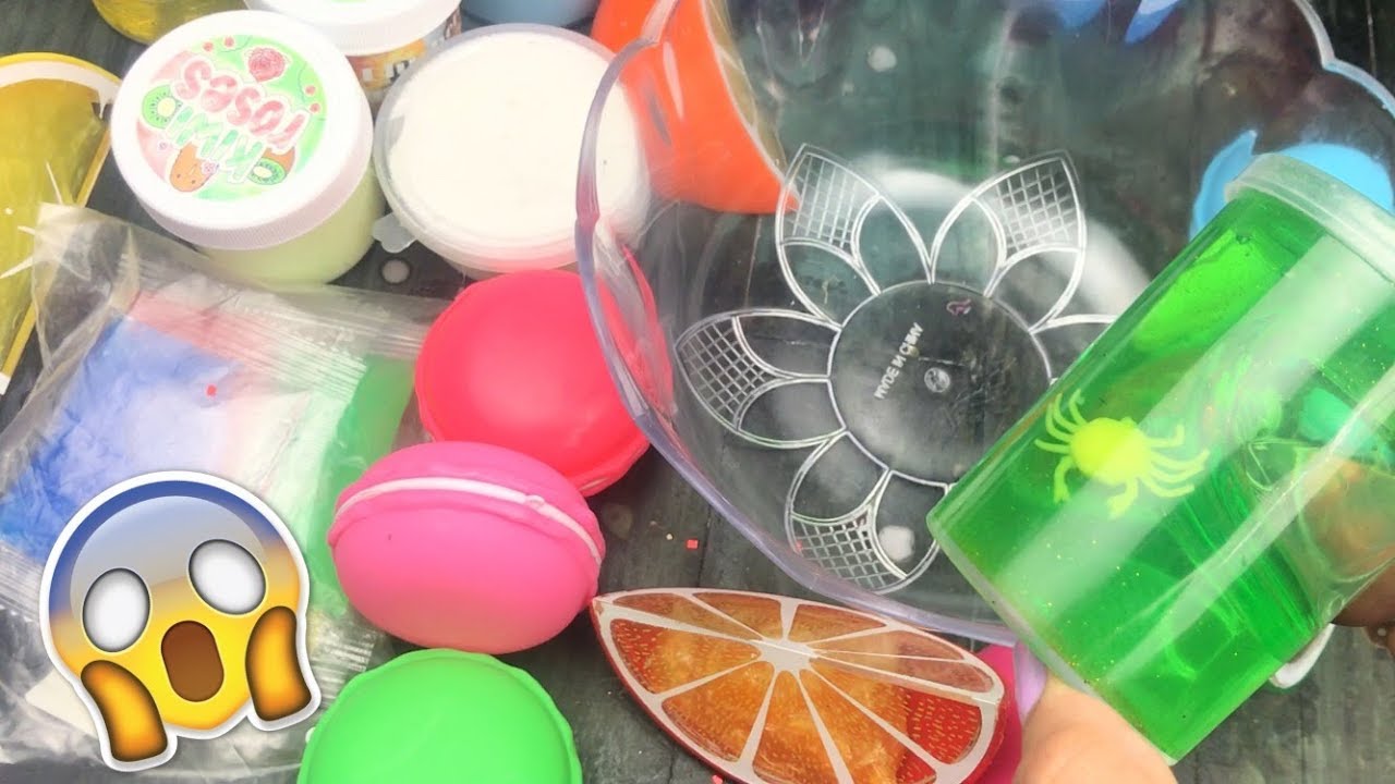 اشتريت سلايمات من اكثر من محل  وخلطتها مع بعض 😱!!