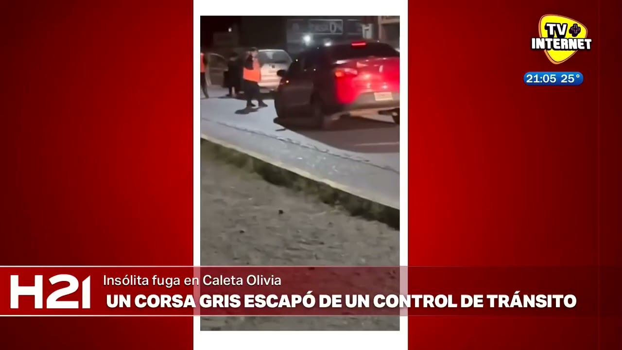 Insólita fuga en Caleta Olivia durante un control de tránsito.