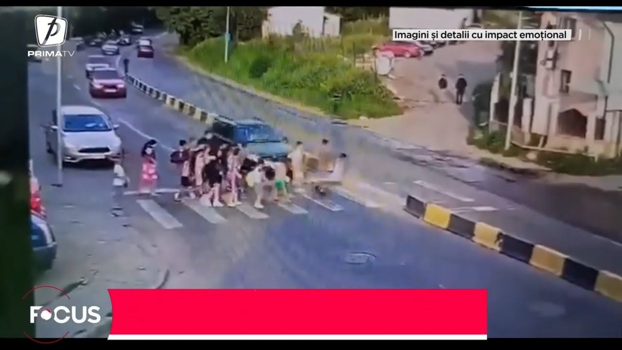 Accident şocant în Tg. Mureş. O maşină a intrat în plin într-un grup de copii