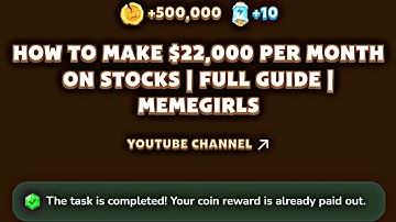 How To Make $22,000 Per Month On Stocks Full Guide Memegirls Video Code | Memefi Youtube Video Code