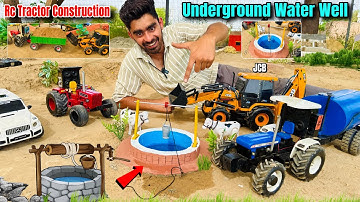 I Built a Underground Water Well with Mini Bricks 🧱 || Rc JCB and Tractor  @Aakash946 #diy #mini