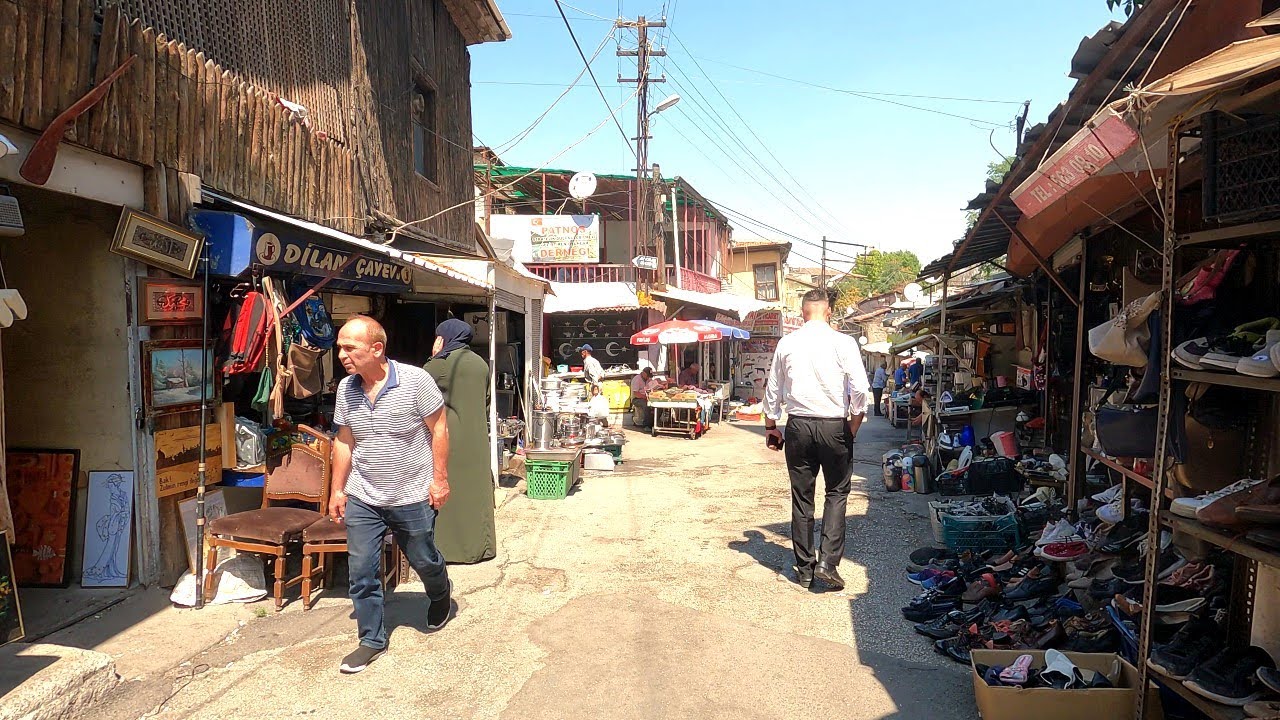 Ankara [4k60fps], Ulus Civarında Yürüyüş Turu... 2. El, Bit Pazarı ve Spotçular