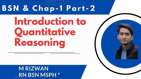 Quantitative Reasoning | Chap-1 / Part-2 | BSN 2nd Sem