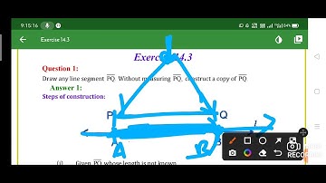 how to draw a #line segment without measuring/ exercise 14.3 //6th class mathematics